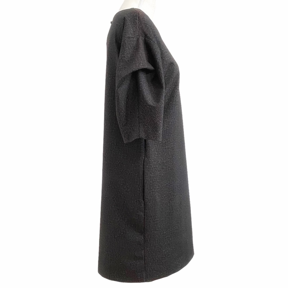 CRISTINA GAVIOLI COLLECTION DARK GREY SHORT SLEEVE SHIFT DRESS - 8